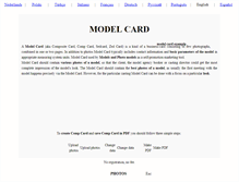 Tablet Screenshot of modelcard.biz